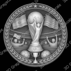 worldcup laser coin fifa gryscale - Heightmap Download
