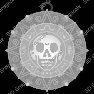 Aztec coin engravig depthmap - Heightmap Download